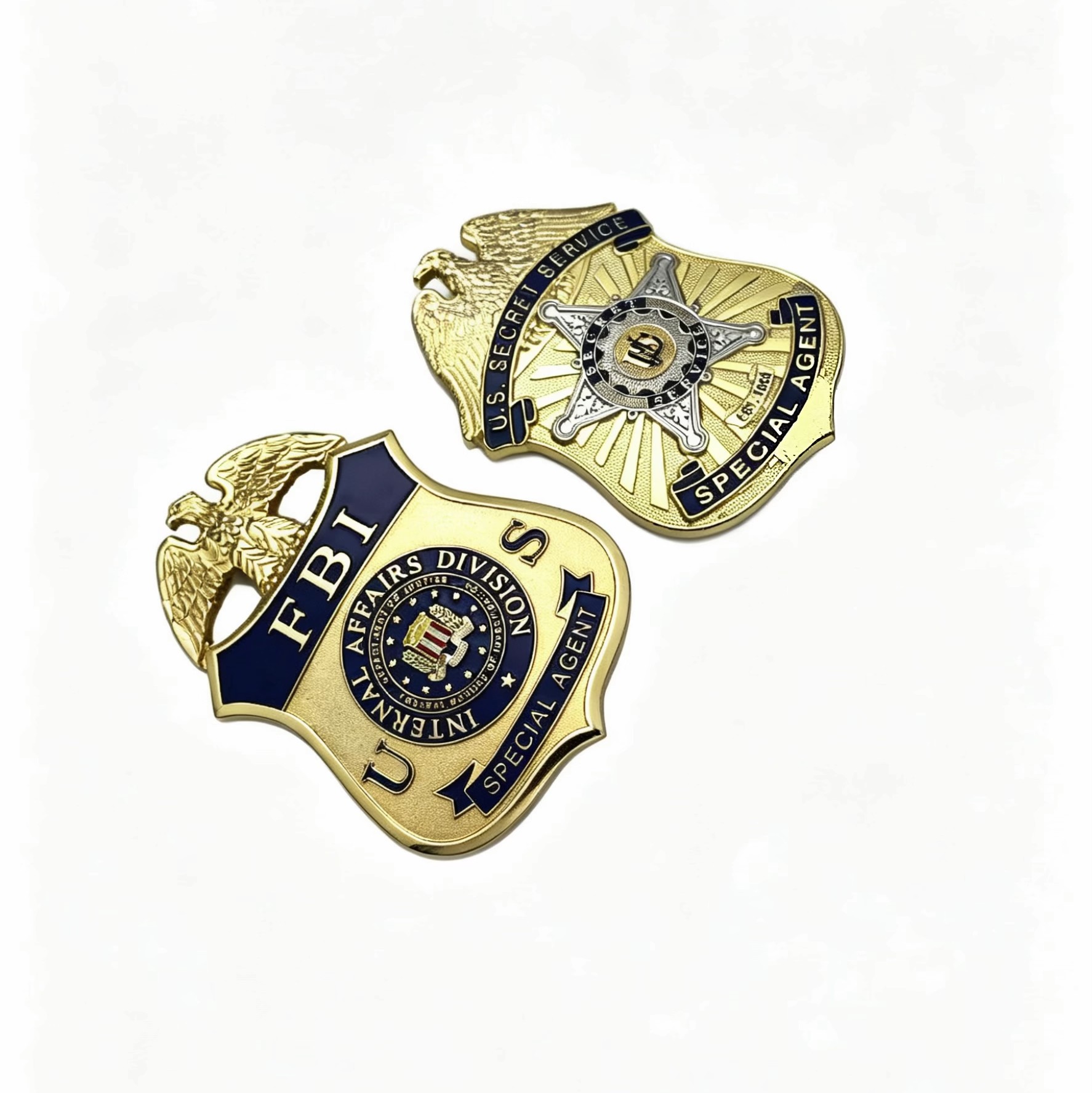 Wholesale Custom Metal Police Badges 3D Engraved Law Enforcement Security Officer Badge