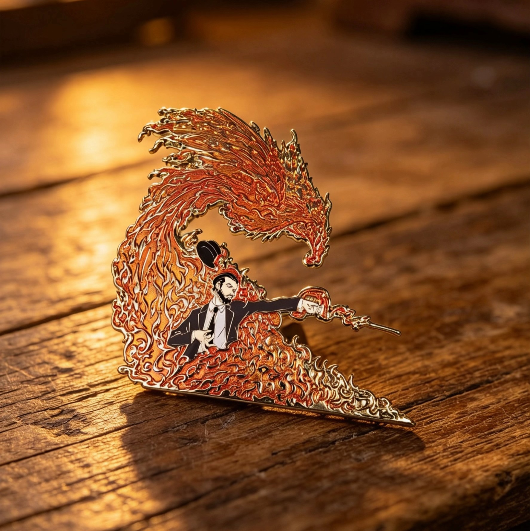 Custom Wizard Hard Enamel Lapel Pin Zinc Alloy Badge