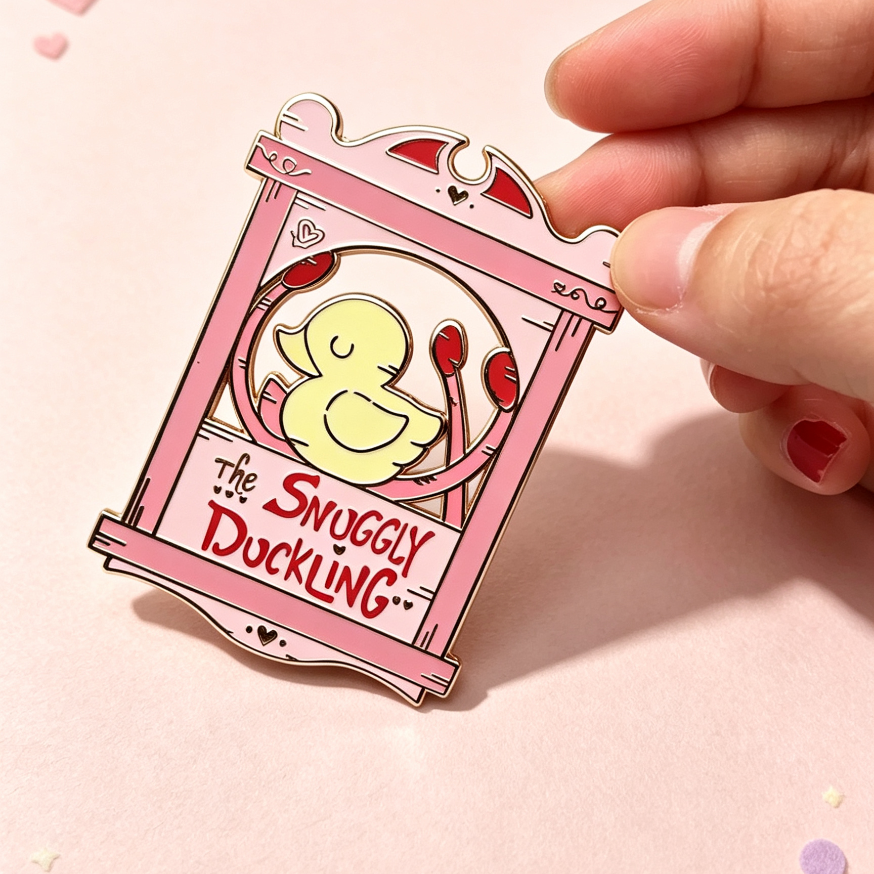 The Snuggly Duckling Enamel Pin