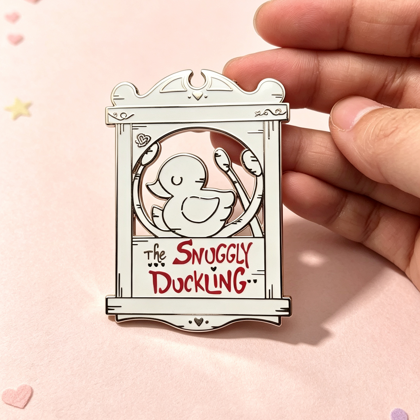 The Snuggly Duckling Enamel Pin