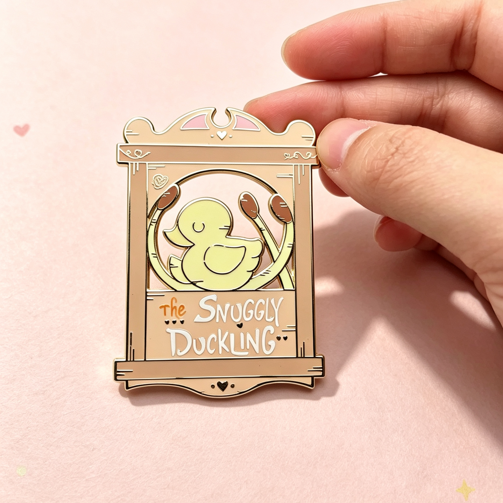 The Snuggly Duckling Enamel Pin