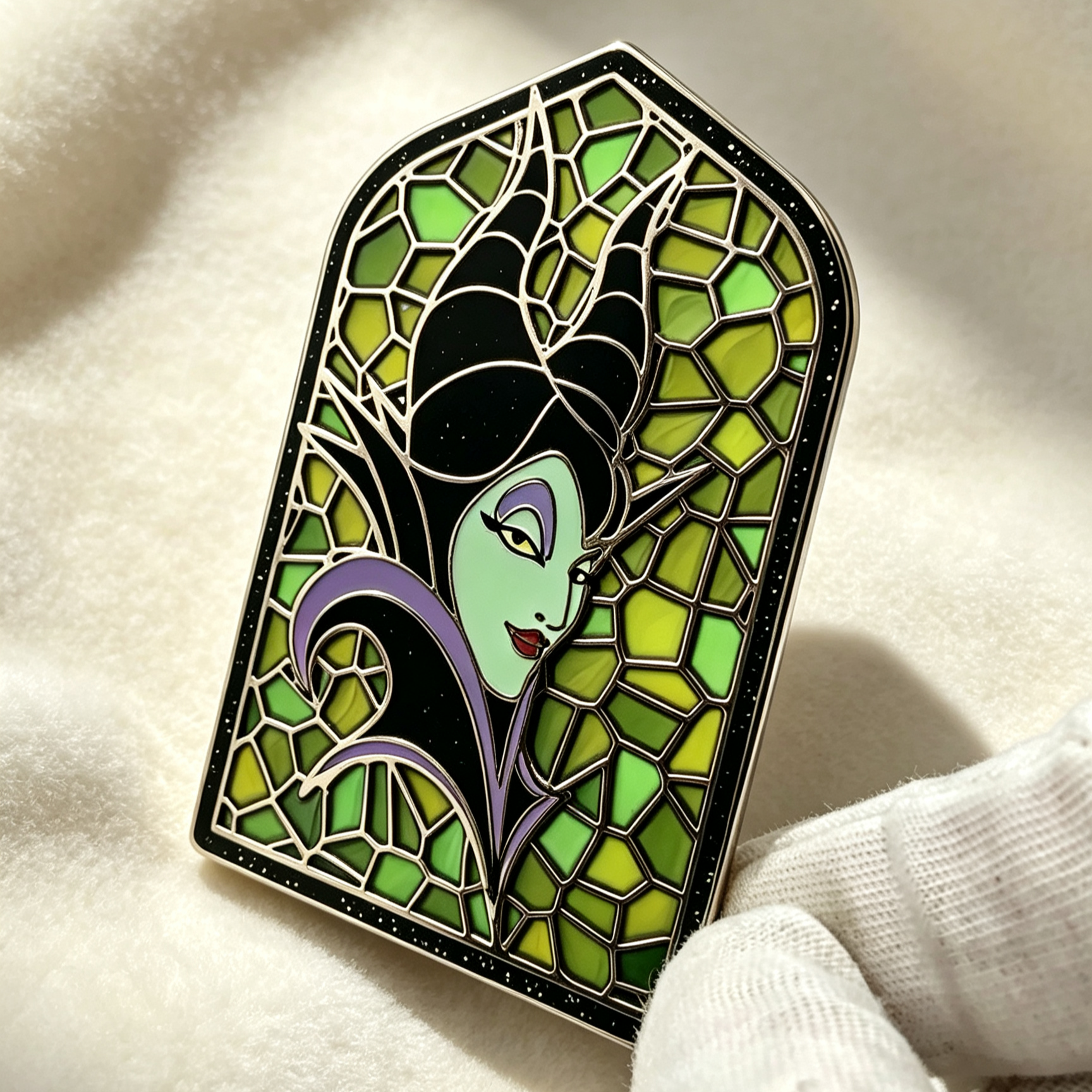 Maleficent Stained Glass Hard Enamel Pin