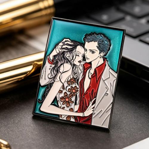Anime Couple Soft Enamel Lapel Pin Zinc Alloy Badge