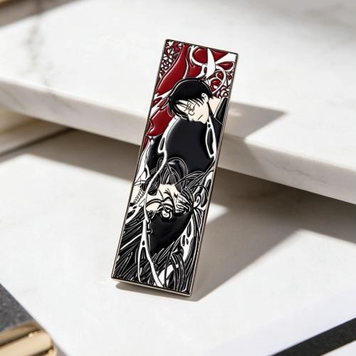Vertical Anime Character Hard Enamel Lapel Pin Zinc Alloy Badge