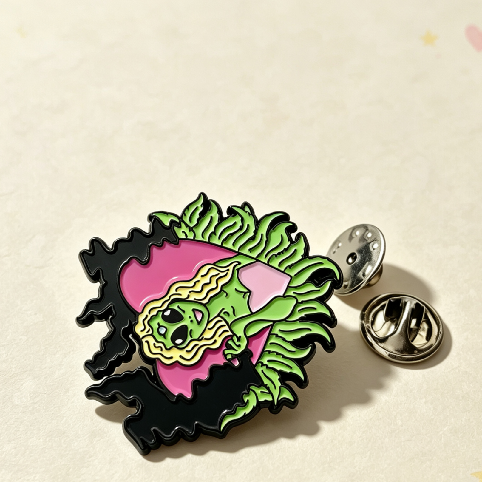 Dark Tone Anime Couple Soft Enamel Lapel Pin