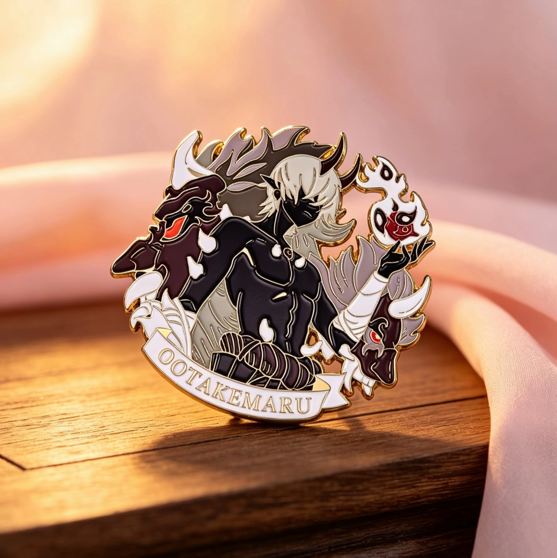 Japanese Demon Ootakemaru Hard Enamel Lapel Pin