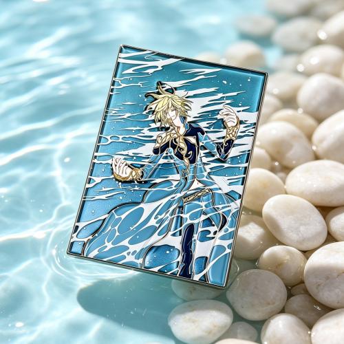 Rectangular Anime Character Imitation Enamel Metal Lapel Pin Collectible Pin