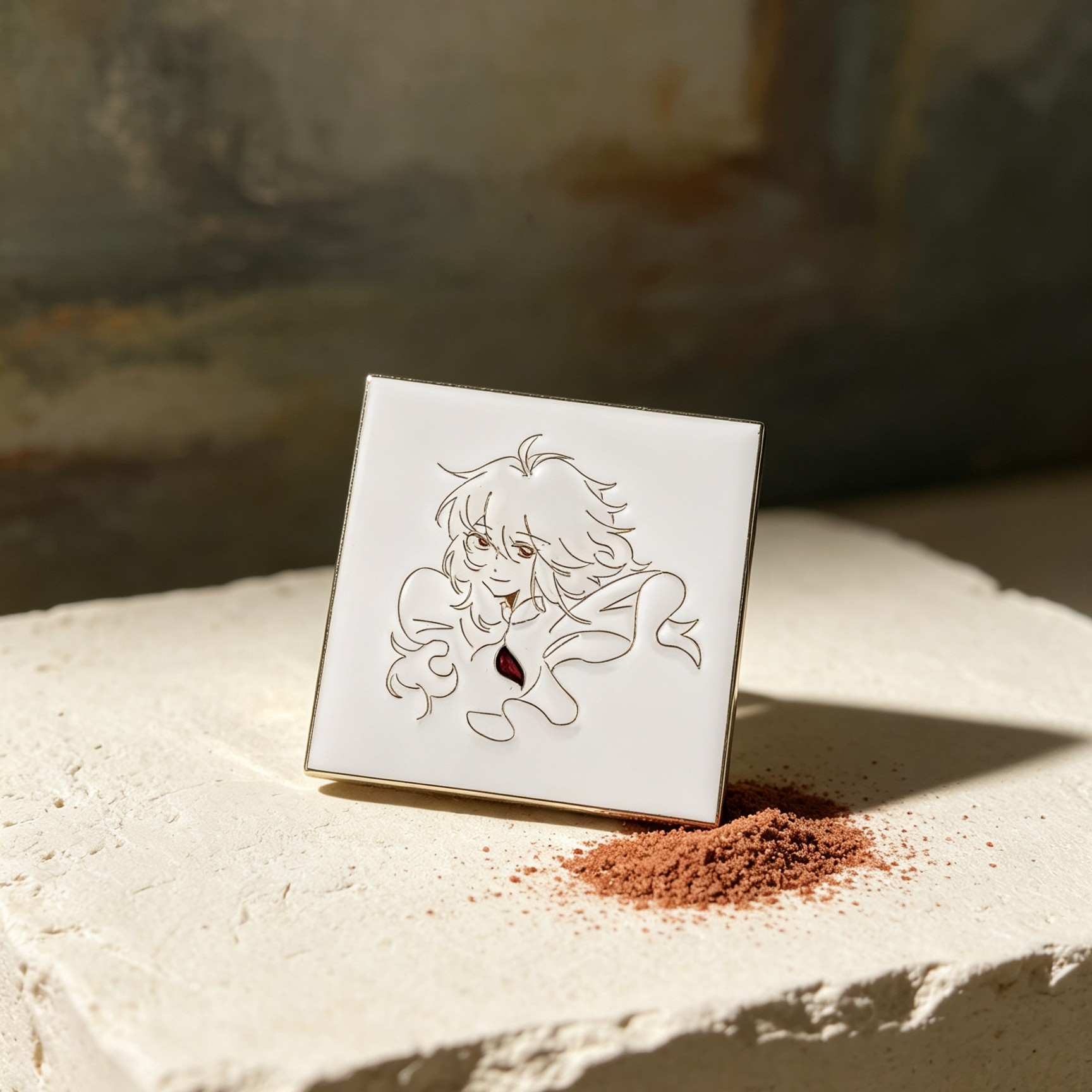 Minimalist Black Line Art Male Portrait Imitation Enamel Pin