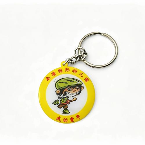 Engraved Custom Logo Metal Promotional Commemorative Keychains With Multiple Plating
